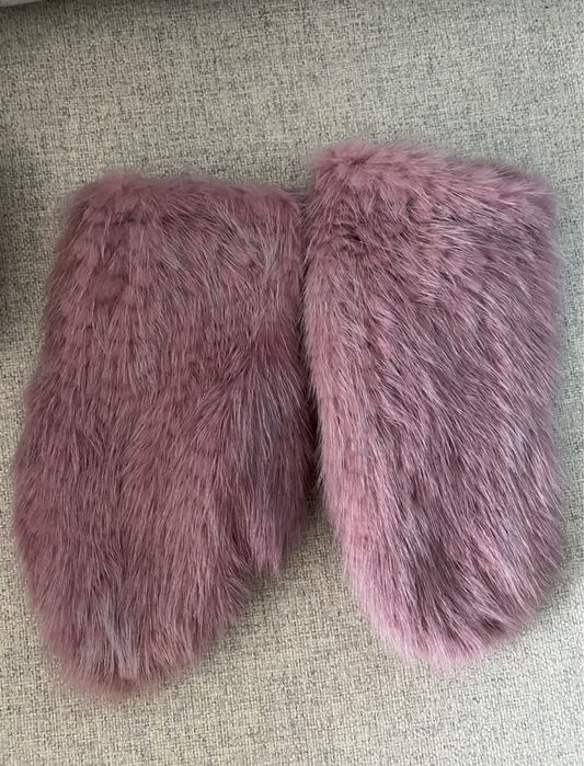 Дамски / детски ръкавици - заешки пух