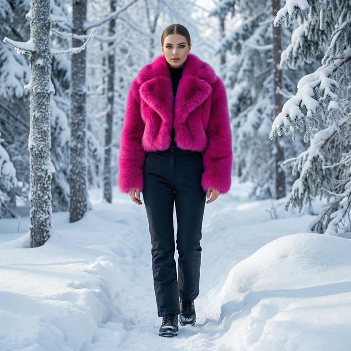 Дамско пухено палто