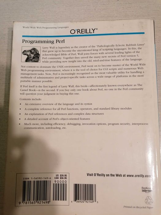 Programming Perl O Reilly