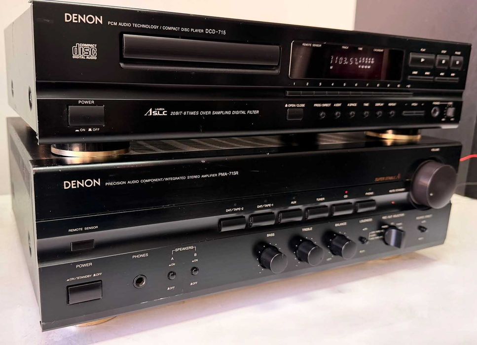 Amplificator Denon PMA-715R si CD Player DCD-715 Lambda SLC Phono MM/MC Linie Audio
