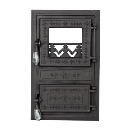 Usa Soba Monobloc cu Geam Motive Romanesti 295 x 475 mm