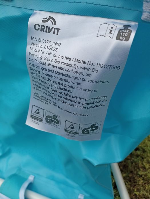Scaun de plajă pliabil Crivit