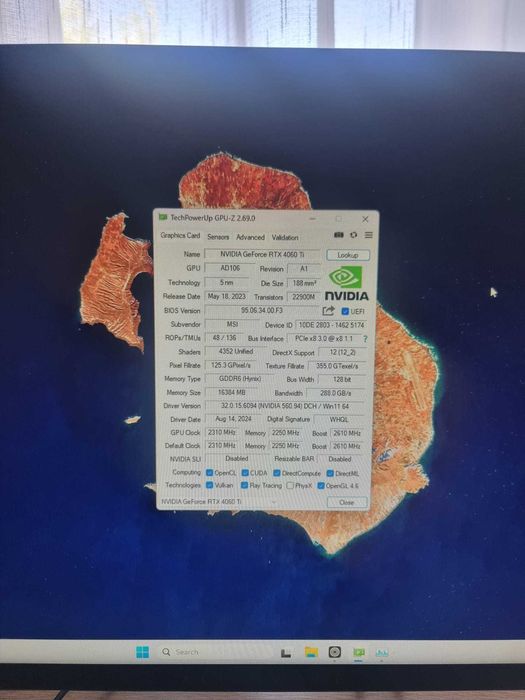 NVIDIA RTX 4060 Ti 16GB GDDR6 - MSI Ventus