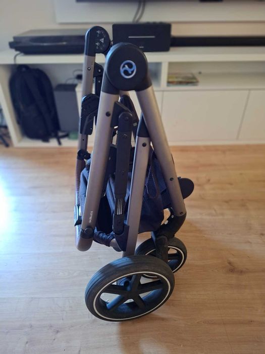 Бебешка количка за близнаци Cybex Gazelle S - сива
