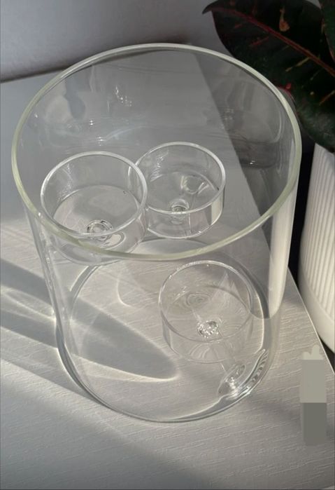 Подсвечник стеклянный. Декор.