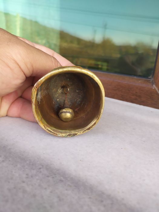 РЯДКИ Винтидж античен месингов бронз Евангелист Апостол Камбана, Марку