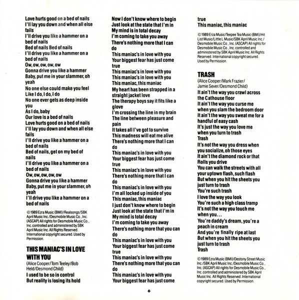 CD Alice Cooper - Trash 1989