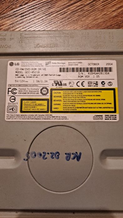 DVD rom LG  model 4521B