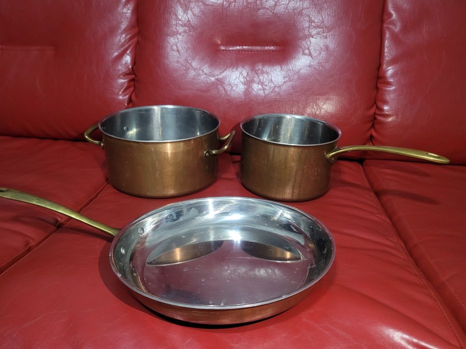 Oale/cratiță profesioanale din cupru cu interiorul inox