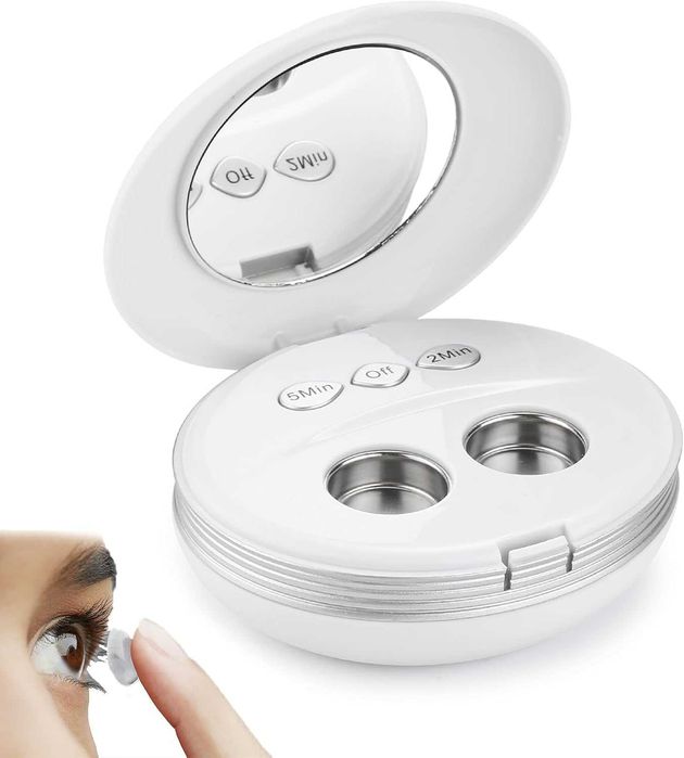 НОВА! Ултразвукова почистваща ваничка за контактни лещи – USB, компакт