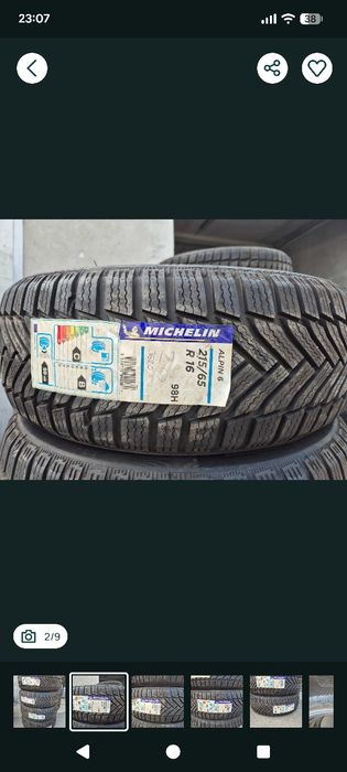 Vand Anvelope Michelin Alpin 6 cu jante de tabla, 215 65 r16