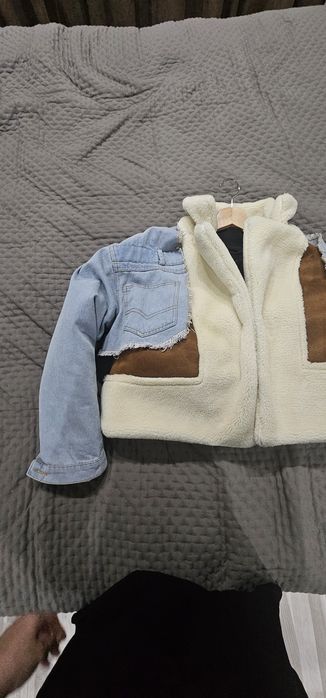 Куртка шубка комбинированная