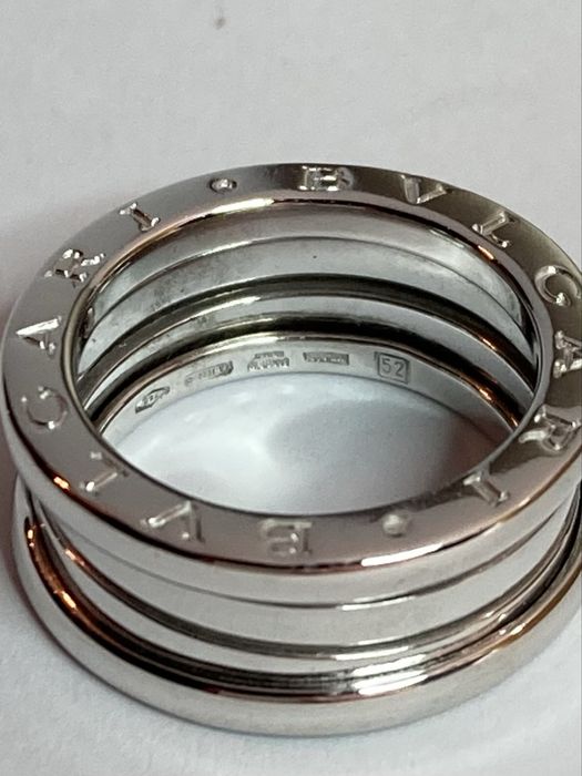 Inel aur alb 18kt.BULGARI B01.