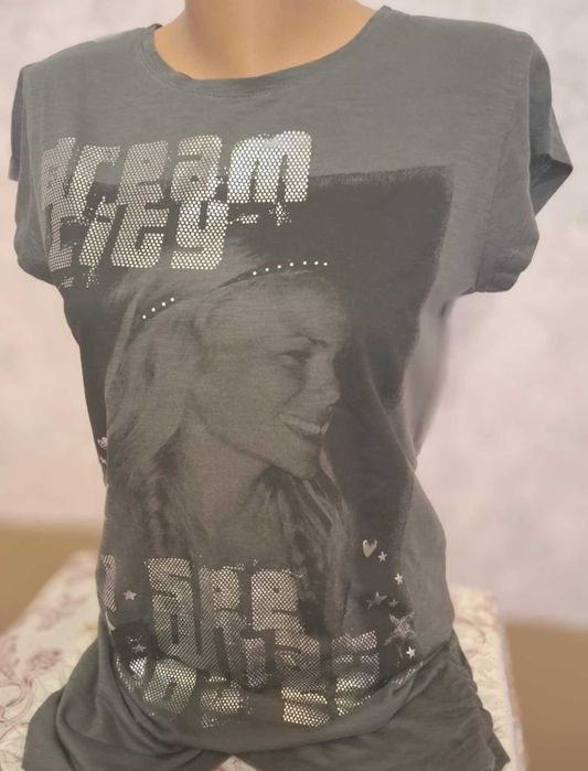 Сива Тениска с щампа