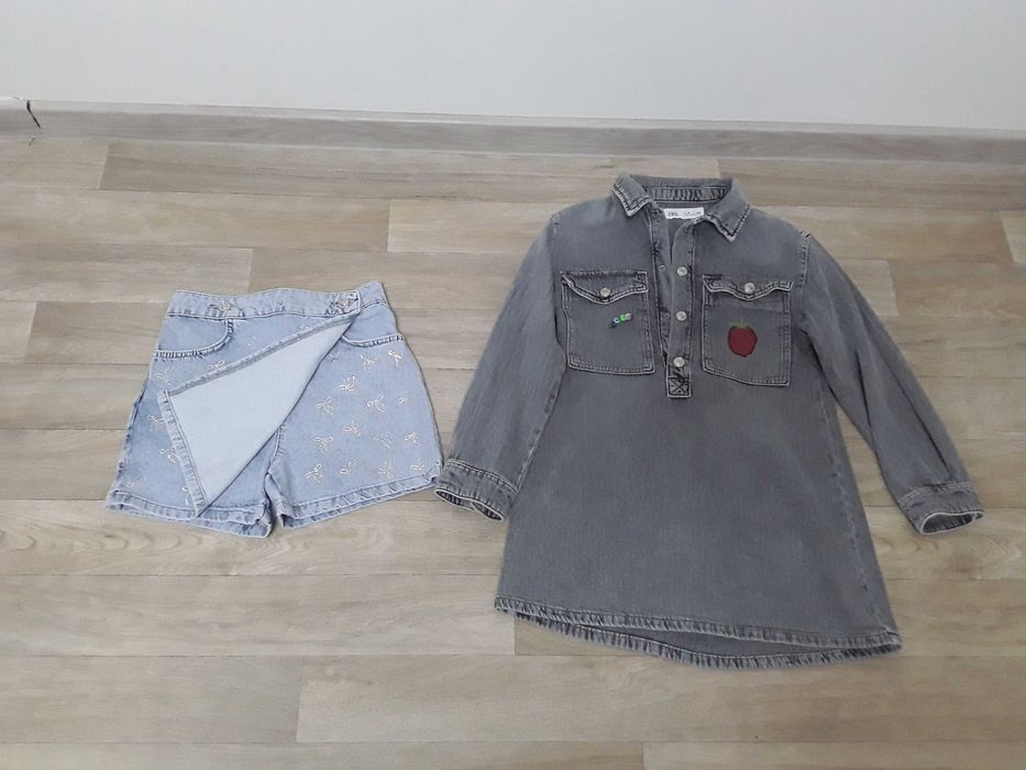 Cămașa  si fustă  pantalonii  blugi mărimea  S  ambele la 60 de lei