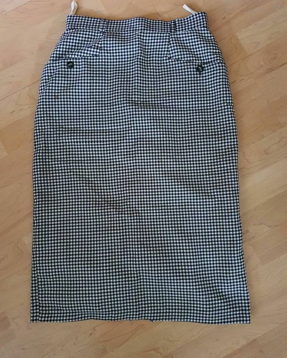 Fusta de stofa  lunga patratele