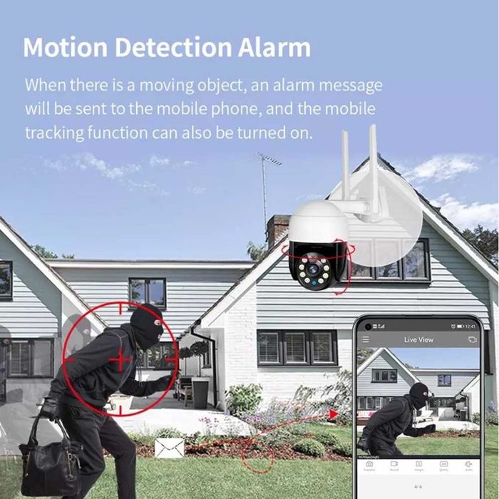 Безжична охранителна PTZ IP камера PIX-LINK K268, WiFi