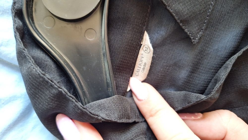 Дамски черни ризи с дълъг ръкав