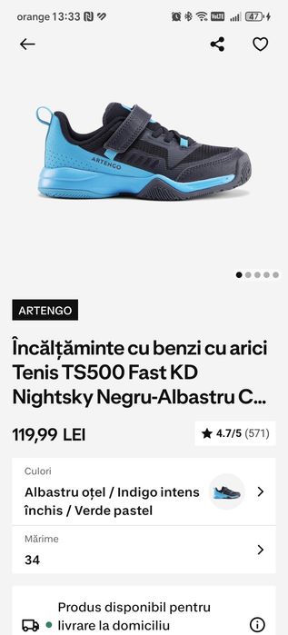 Încaltaminte tenis Artengo mărime 30
