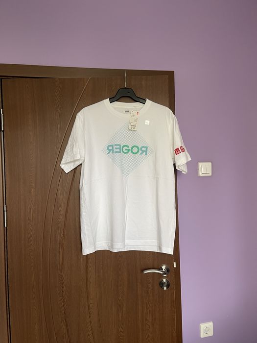 L Тениска Uniqlo Wimbledon Roger Federer Djokovic Nadal Nike Jordan