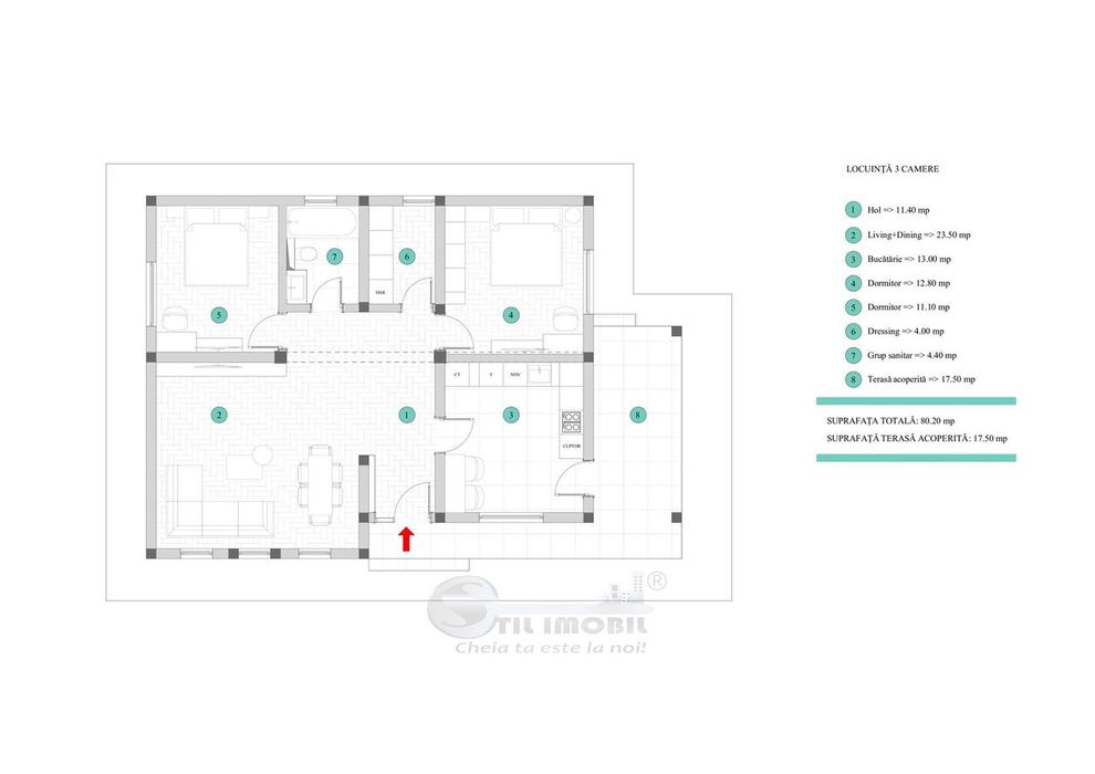 Case Mediteraneene, COMISION 0% – 3 Camere,  Geam la baie