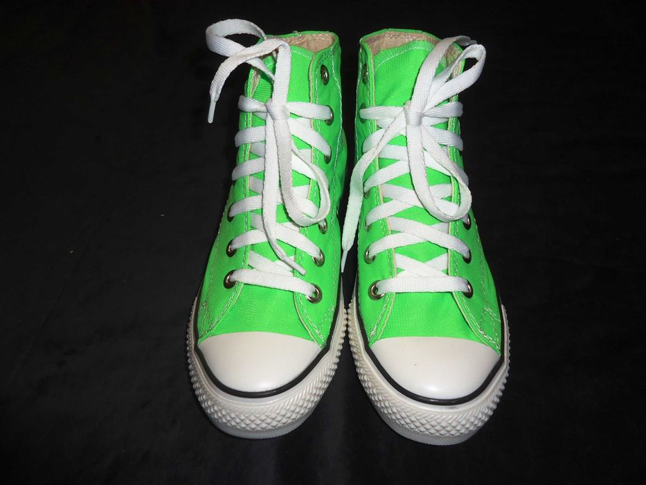 Bascheti verde neon ghete sport tenisi dama Converse