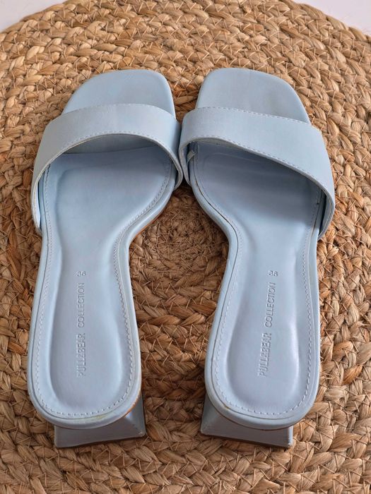 Saboți din piele ecologica Pull&Bear