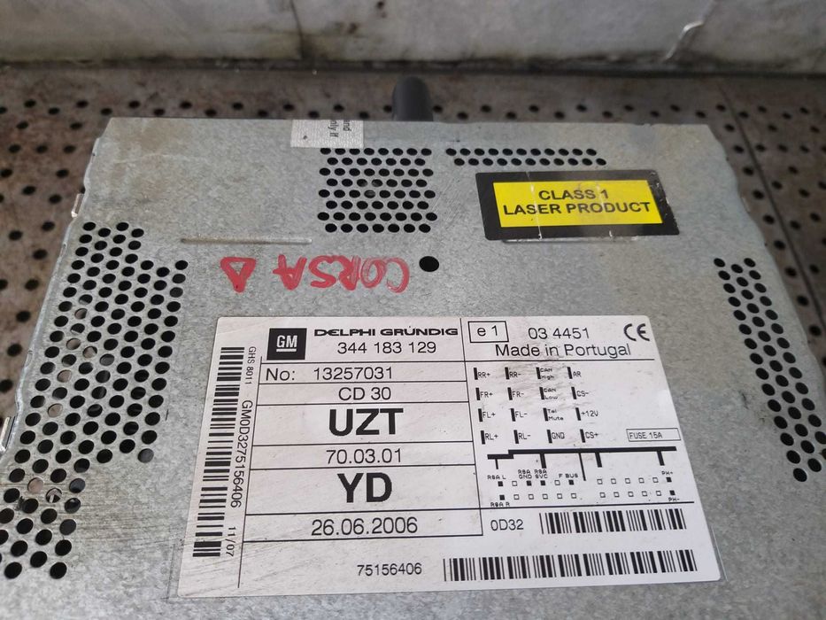 Radio cd player opel corsa d s07 13257031 344183129