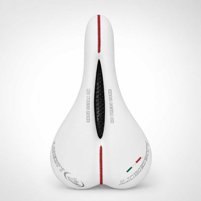 Седалка за велосипед Selle Monte Grappa Liberty, бяла, Made in Italy
