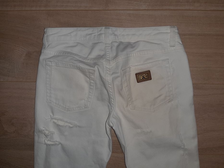 Blugi albi Dolce Gabbana