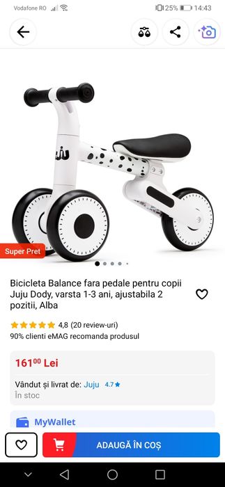 Bicicleta fara pedale