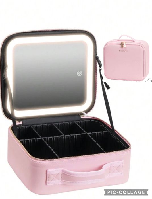 Нов Куфар за гримове и козметика  с LED огледало