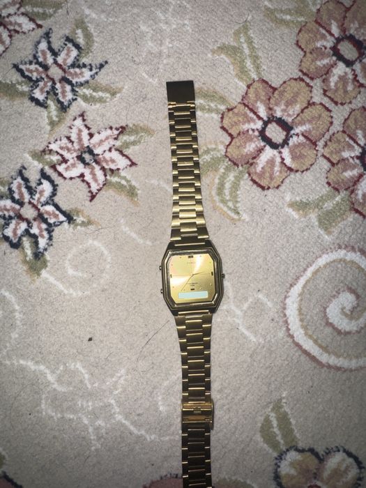 часы skmei золотистые