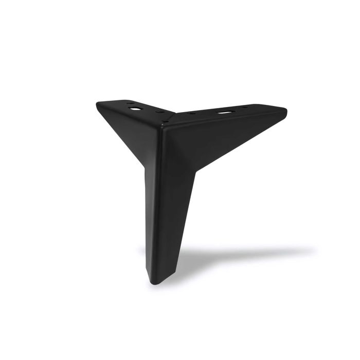 Метален крак за мебели Jarama H135 mm, хром, черен мат, черен гланц