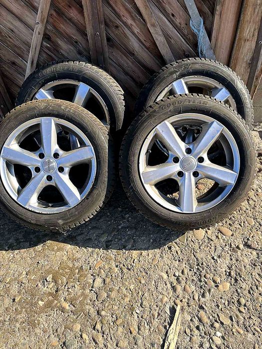 Goodyear 205/55 R16 | 4 бр. зимни гуми | Aлуминиеви джанти Dezent