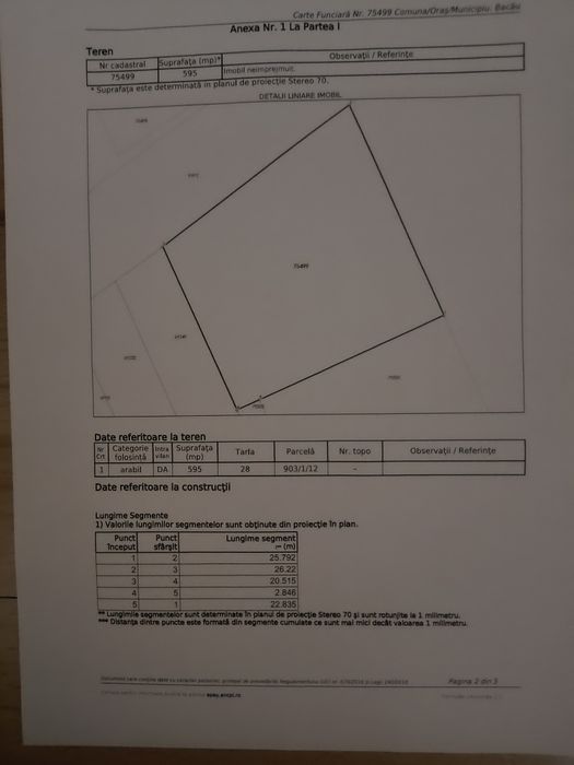 Teren de vanzare 38e.