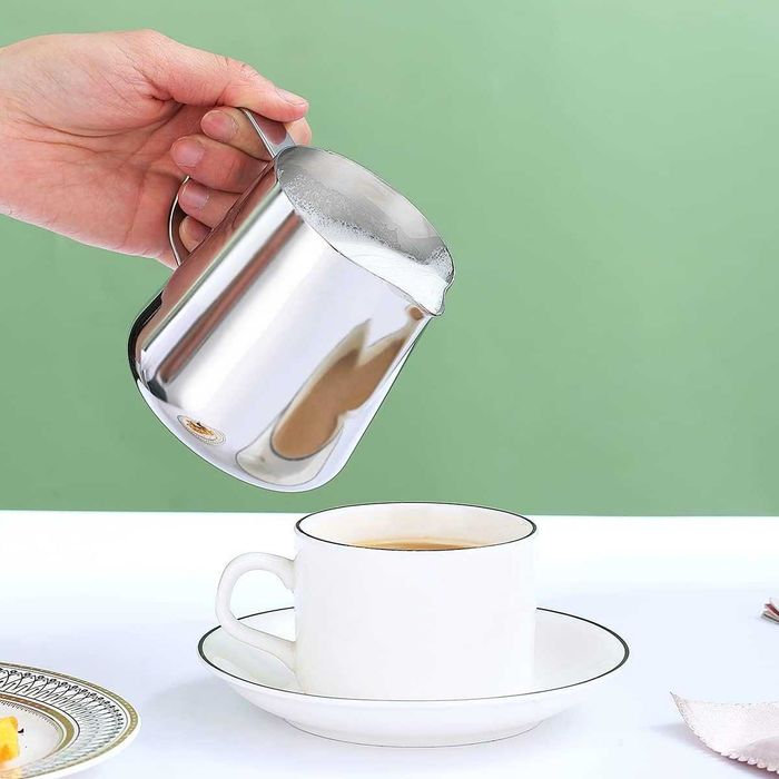 Кана за разпенване на мляко 12oz - 350ml, чаши за разпенване на мляко и кафе, капучино, лате, арт, кани за пара, кана за мляко