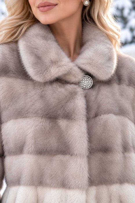 Haina blana vizon , Haină blană nurcă impecabila, Saga Furs m. M