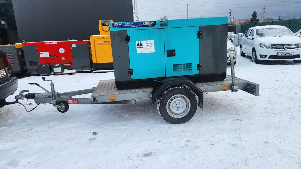 Generator 32 kw diesel trifazic + remorca 1300 kg