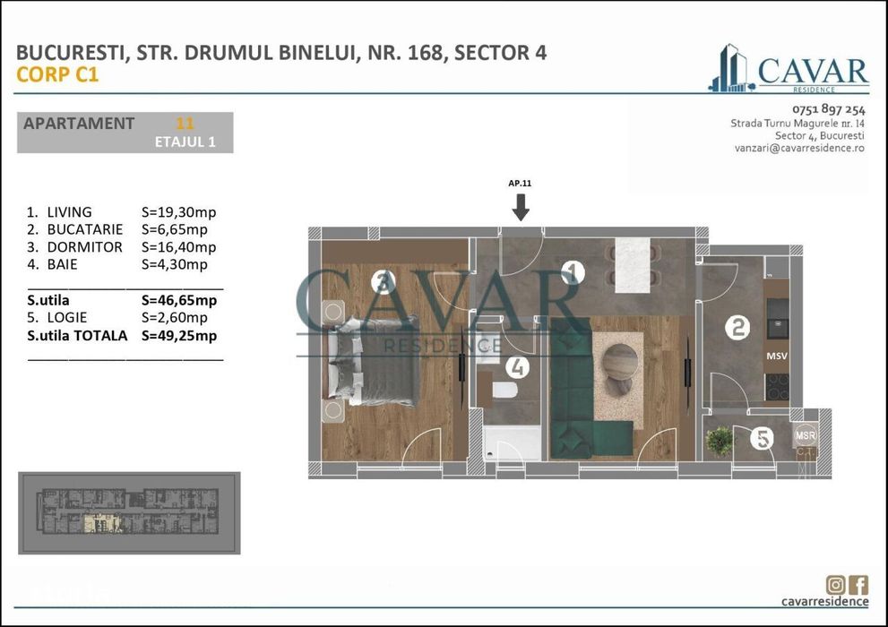 Alege calitatea fara compromis. Alege Cavar Residence