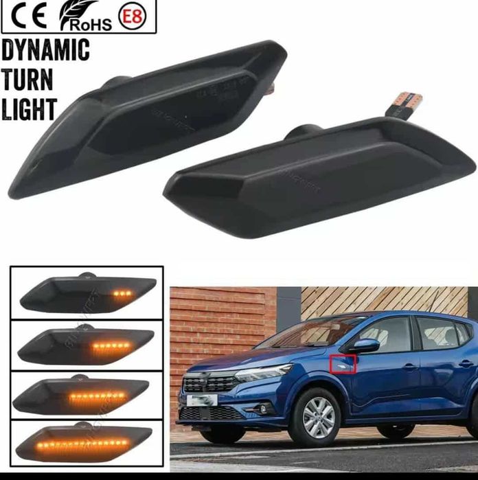 Semnalizari dinamice Dacia Logan 3, Jogger 3 si Stepway 3 ,produse noi