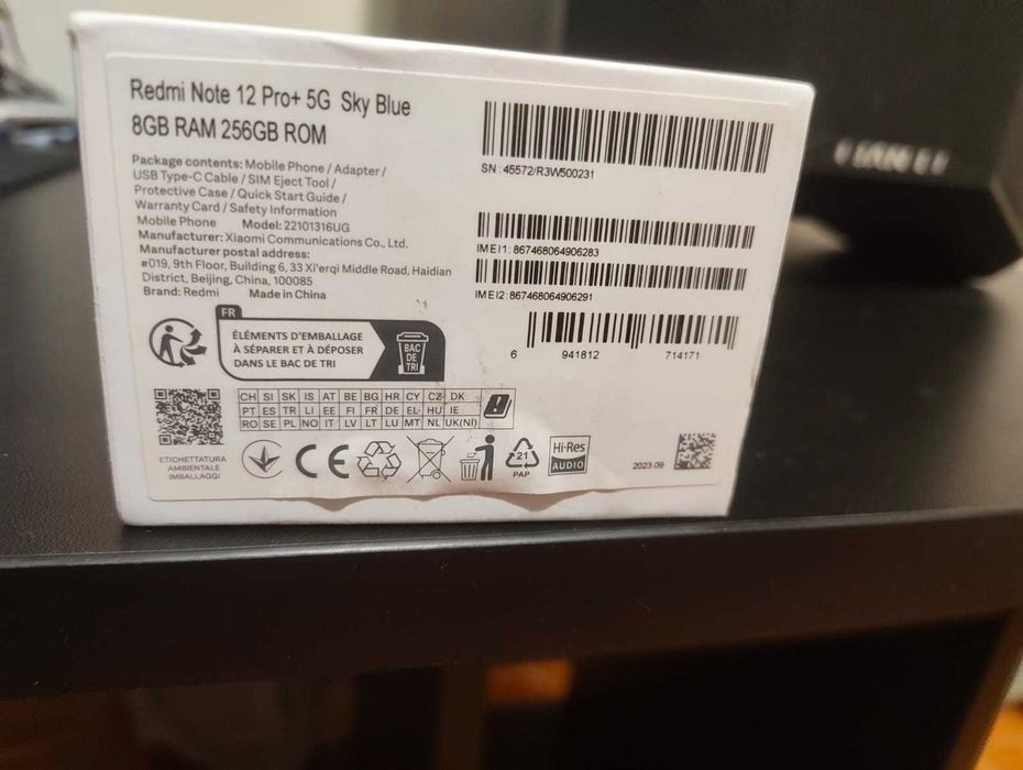 Redmi Note 12 Pro Plus 5G - 256GB - Sky Blue