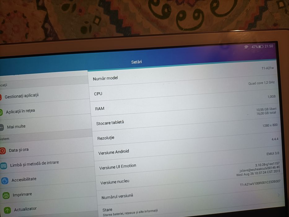 Tableta Huawei t1-a21w