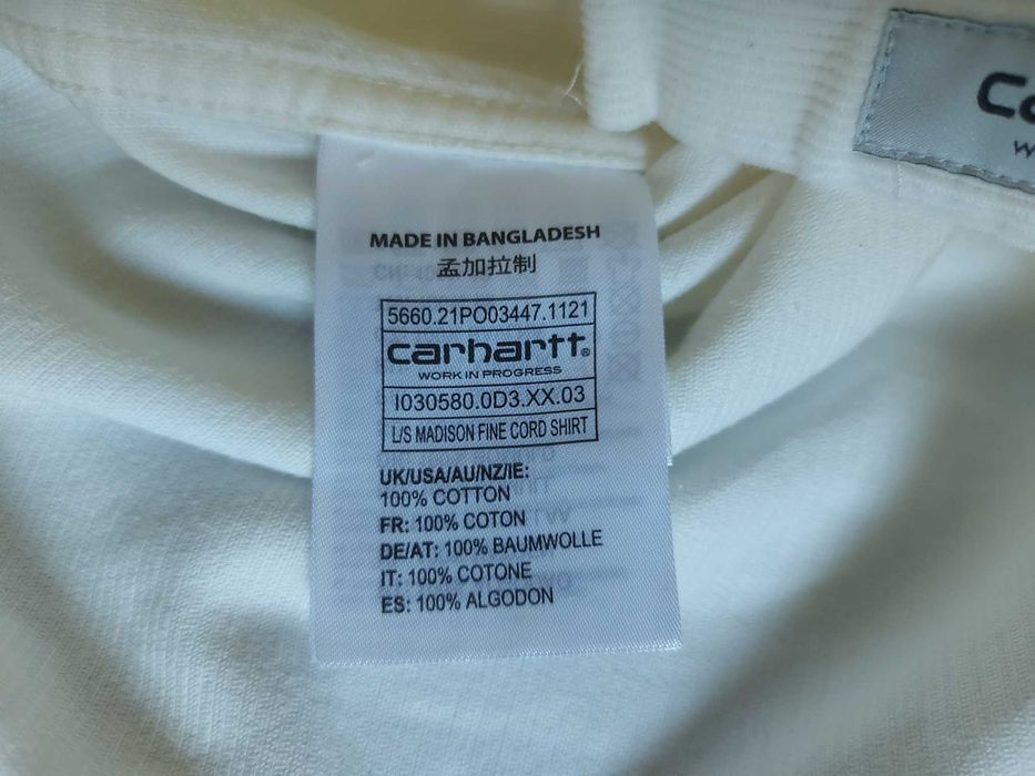 Мъжка риза Carhartt Madison Cord Shirt - размер S