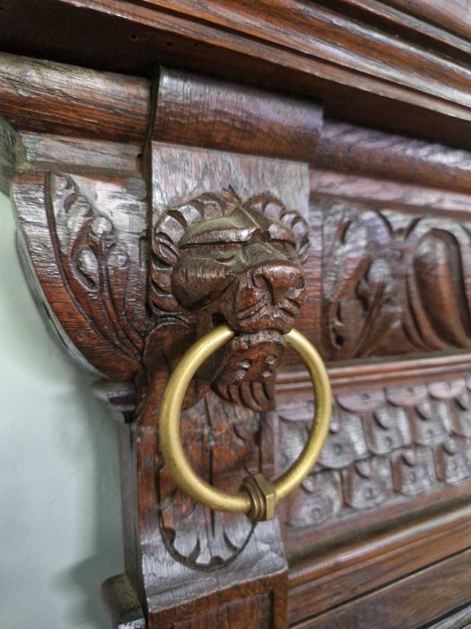 Голямо антично резбовано огледало за стена