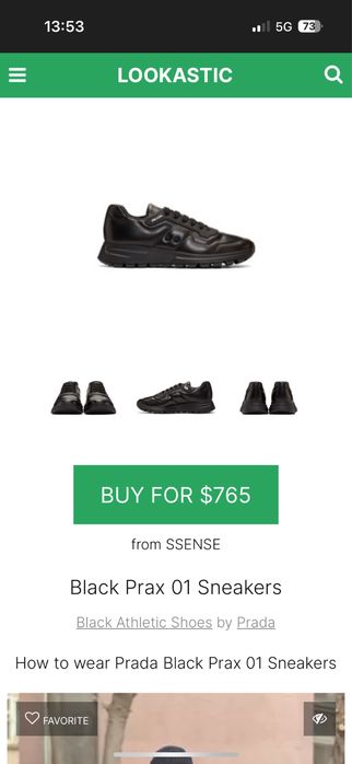 Кожени обувки Prada Black Prax