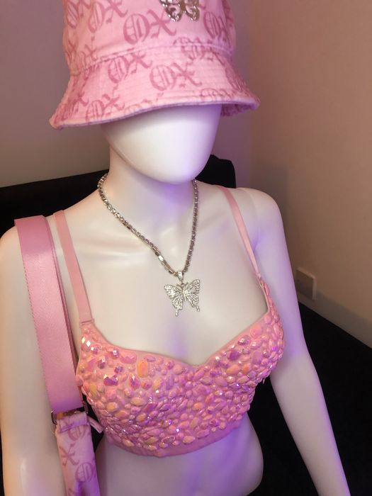 Бюстие/топ с камъни тип корсет