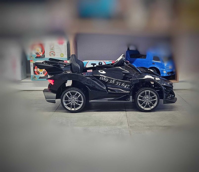 ТОП ЦЕНА!НОВО!Акумулаторна кола Flash BLACK с 4Х4,12V,меки гуми,USB