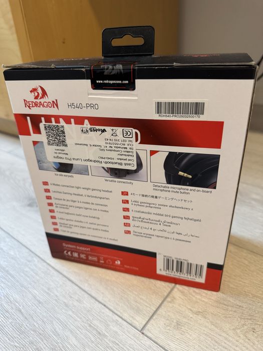 Casti bluetooth redragon luna pro negre