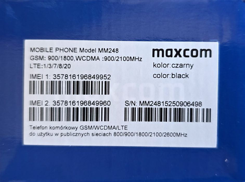 Telefon MAXCOM Classic MM248